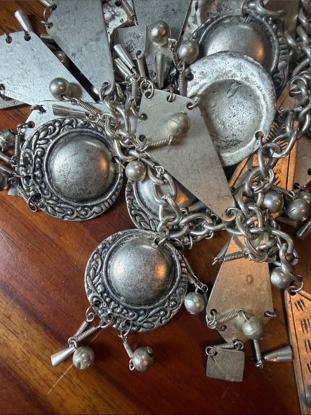 Vintage Silver bohemian coin belt- Women accessories - Picture 3 of 8